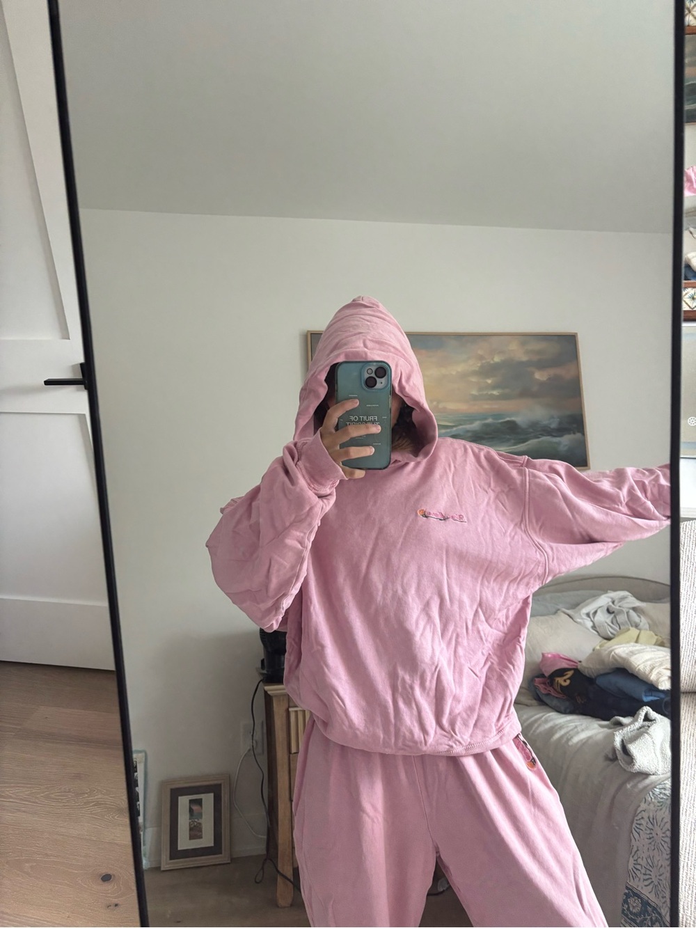 heavy manners pink hoodie and sweatpants set